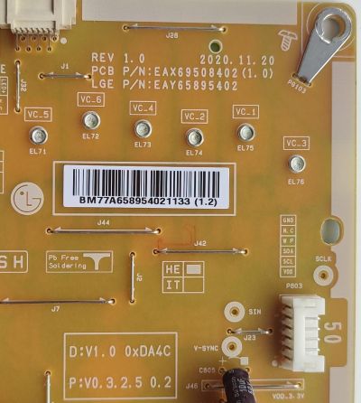 FUENTE DE PODER PARA TV LG / NUMERO DE PARTE EAY65895402 / EAX69508402(1.0) / LGP50-21UL6 / PANEL HC500EQF-VKGA1-214X / DISPLAY PT500GT03-1 VER.1.0 / MODELO 50QNED80UQA.BUSSLJM	 - Imagen 2
